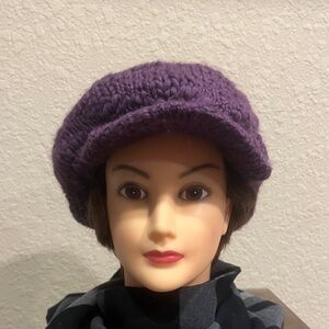 Icing Purple Knit Hat with Brim